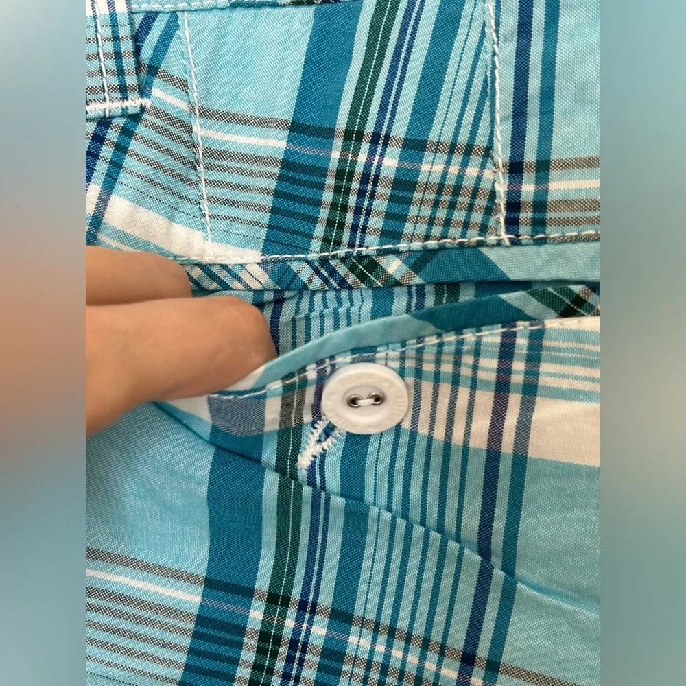 Nollie shorts teal plaid size 1 - Picture 3 of 5